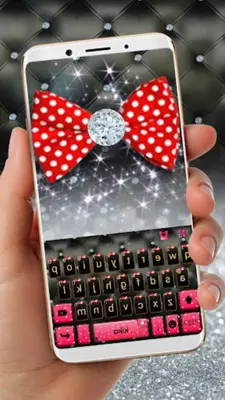 Luxury Bowknot Keyboard Theme android App screenshot 3